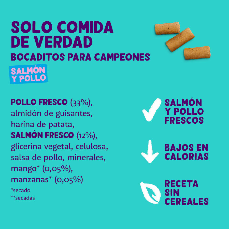 50 g Edgard & Cooper Bocaditos Grandes de Salm&oacute;n y Pollo snack  para perros, , large indicador imagen numero 5